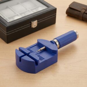 Watch Link Remover Strap Adjuster Bracelet Band Repair Tool Kit(Blue)