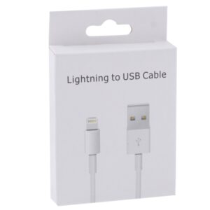 50 PCS Exquisite Carton Packaging for 8pin USB Data Cable(White)