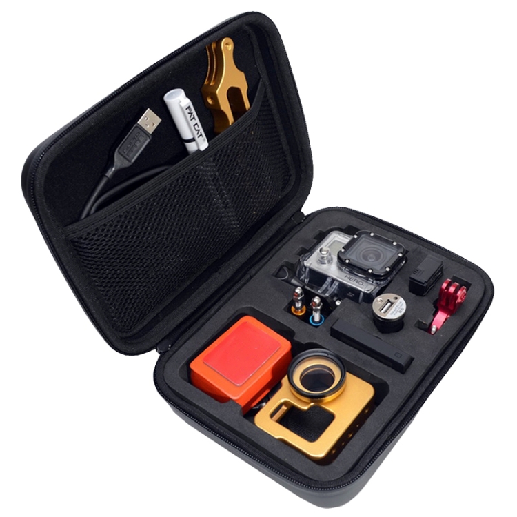 Shockproof Waterproof Portable Travel Case for GoPro, Insta360, DJI and Other Action Cameras Accessories, Size: 22cm x 16cm x 7cm - Image 4