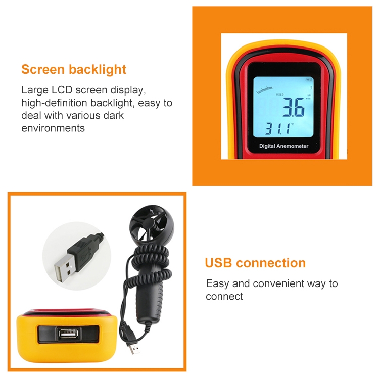 Digital Anemometer (Measurement items: Air Velocity, Air Temperature)(Red) - Image 7