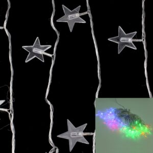 7m Pentastar Pendants Decoration String Lights, 30-LED Multi-Colored Light  (AC 12-240V / EU Plug)(Transparent)