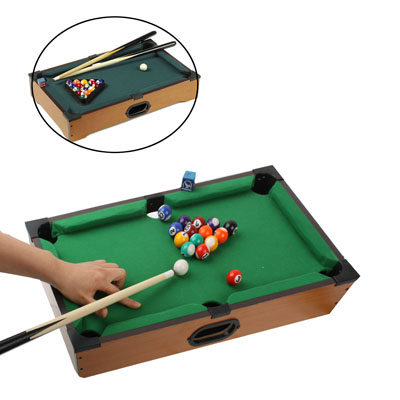 Tabletop Miniature Pool Table Billiards Games(Yellow)