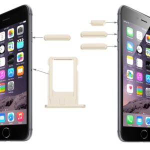 Card Tray & Volume Control Key & Screen Lock Key & Mute Switch Vibrator Key  Kit for iPhone 6, For 6, For iPhone 6 (Kit), For iPhone 6, For iPhone 6(Pink)