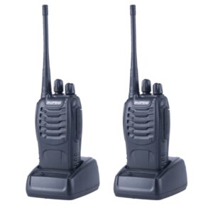2 PCS BAOFENG BF-888S Portable CB Radio Walkie Talkie Retevis UHF 5W 16CH Radio FM Transceiver(Black)