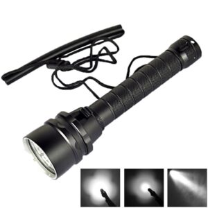 5 x LED White Light Diving Flashlight, 6800 LM, Diving Depth: 150m (Black)
