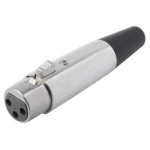 3 Pin XLR Female Plug Microphone Connector Adapter