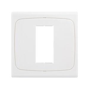 Wall Plate with Screw for Blank Inserts - 1 Hole, Use around the world(White)