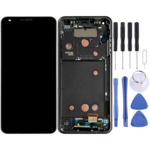 LCD Screen and Digitizer Full Assembly with Frame for LG G6 / H870 / H870DS / H872 / LS993 / VS998 / US997, For LG G6, For G6 / H870 / H872 / LS993 Frame Platinum