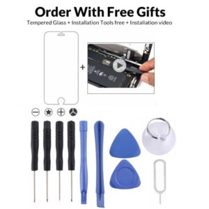 11 in 1 Repair Kits (4 x Screwdriver + 2 x Teardown Rods + 2 x Triangle on Thick Slices + 1 x Eject Pin + 1 x Chuck + 1 x Tempered Glass)