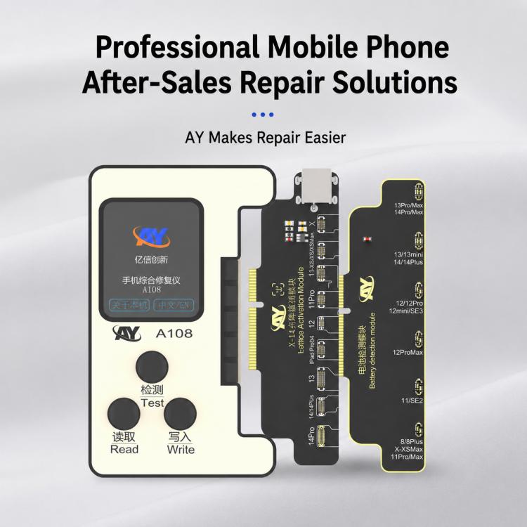 AY A108 Multi-function Dot Matrix Battery Repair Programmer for iPhone 8-16 Pro Max - Image 2