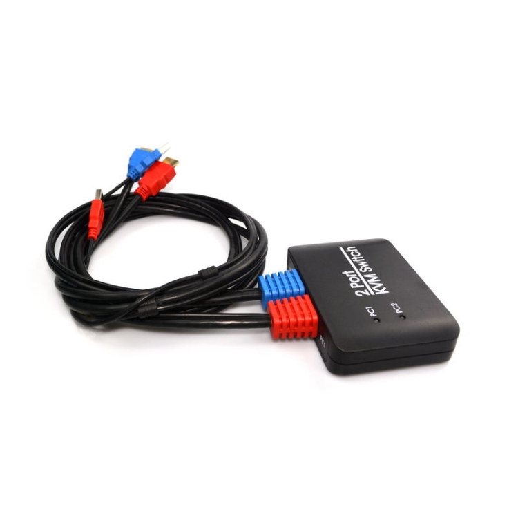 2 Ports USB HDMI KVM Switch Switcher with Cable for Monitor, Keyboard, Mouse, HDMI Switch, Support U Disk Read - Image 4