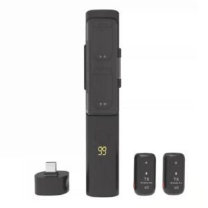 J68 4-in-1 Wireless Lavalier Noise Reduction Magic Microphone, with USB-C Receiver and Charging Case