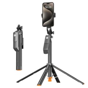 T04 1.77m Selfie Stick Tripod 360-Degree Pan-Tilt Head 1 / 4 Thread Mount for Smartphone Action Camera