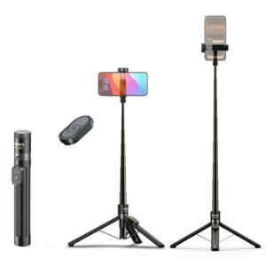 JMARY KT-209 98.5cm Selfie Stick Aluminum Alloy Foldable Tripod with Wireless Remote for Live Streaming