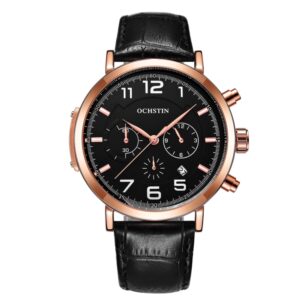 Ochstin 6105 Multi Function Watch Business Leisure Men  Watch Waterproof Timing Quartz Watch Belt Watch