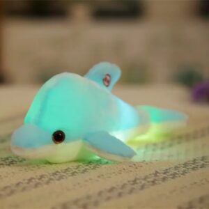 32cm Cute Creative Dolphin Doll Plush Toy Luminous Glowing LED Light Cushion Pillow
