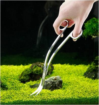 Water Grass Tool Aquarium Stainless Steel Wave Shaped Scissors Lengthened Tweezers, Wave Shaped Scissors - Image 5