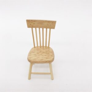 3 PCS Doll House Miniature Dining Room Furniture Wooden Chair Children Educational Toys