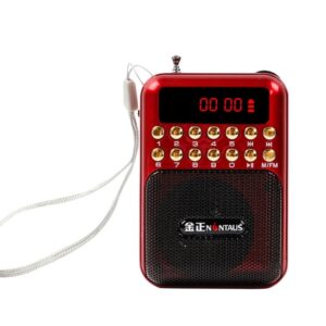 Portable Rechargeable FM Radio Receiver Speaker, Support USB / TF Card / Music MP3 Player