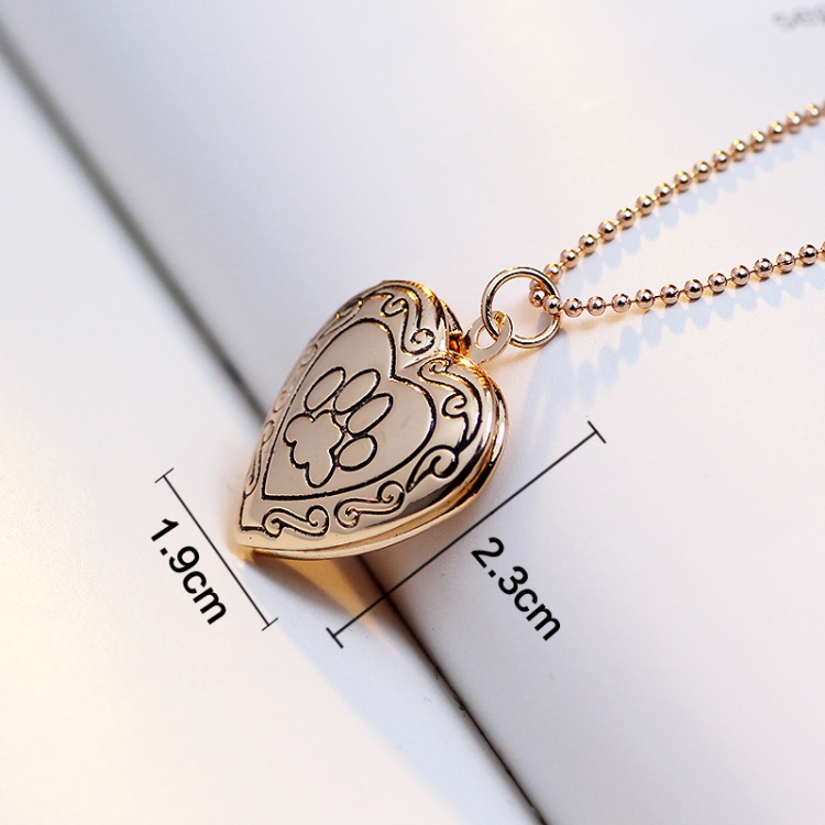 DIY Heart-shaped Photo Frame Memory Locket Pendant Necklace Jewelry, gold, silver - Image 7