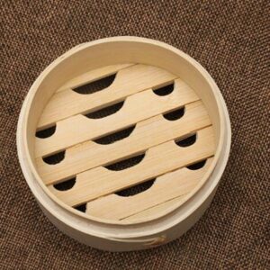 Xiaolongbao Bamboo Steamer Household Steamed Dumpling Cage Drawer Multi Layer Deepened Bamboo Steaming Rack, 10cm Cover, 10cm Cage, 13cm Cover, 13cm Cage