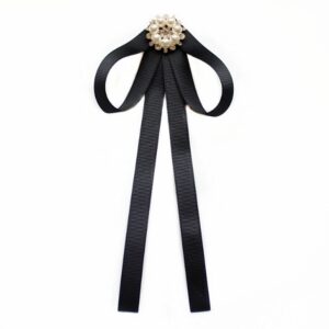 Professional Collar Black Bow Tie Shirt Accessories for Women