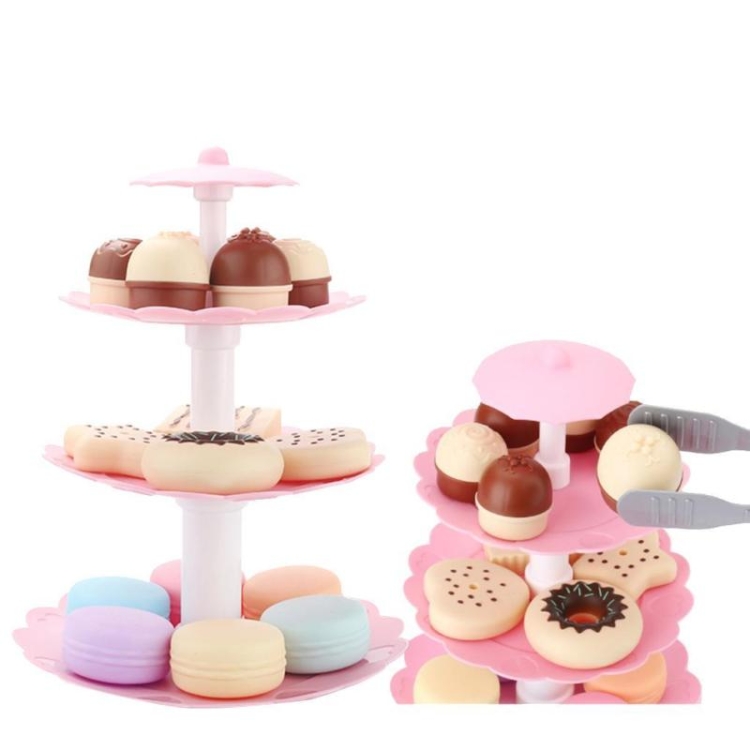 Kids Food Toy Children Cake Desserts Tower Party Tea Set Pretend Role Play Food Toys - Image 3