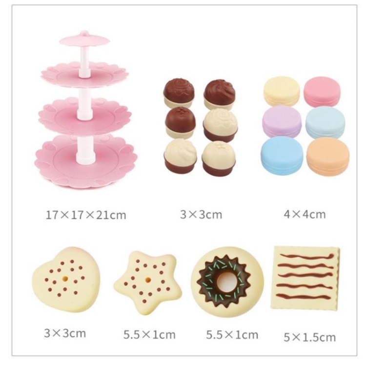 Kids Food Toy Children Cake Desserts Tower Party Tea Set Pretend Role Play Food Toys - Image 6