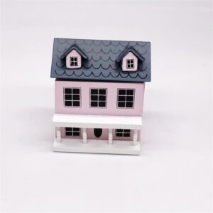 Dollhouse 1:12 Mini House Cute Pocket Villa, Pink, Blue