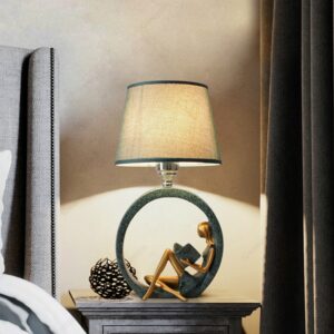 Modern Bedside Reading Statue Base Lamp Home Decoration, Button Switch 3W Yellow Light Bulb, Button Switch 3W White Light Bulb, Dimming Switch 3W Yellow Light Bulb, Dimming Switch 3W White Light  Bulb, Remote Control Switch Dimming Bulb