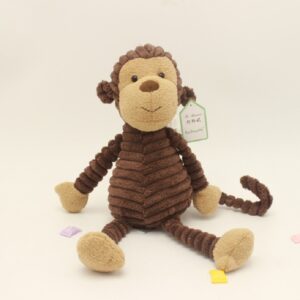 Striped Animal Plush Toy Doll Creative Animal Doll, Monkey 15cm, Fox 15cm, Panda 15cm, Elephant 15cm, Dog 15cm, Pig 15cm, Lion 15cm, Gray Rabbit 15cm, Pink Rabbit 15cm, Rhinoceros 15cm, Duck 15cm, Bear 15cm, Monkey 33cm, Fox 33cm, Panda 33cm...