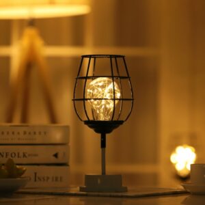 Retro Classic Iron Art LED Table Lamp Reading Lamp Night Light Bedroom Lamp Desk Lighting Home Decoration, Red Wine Glass, Red Wine Bottle, Wake up Bottle, Separate Jug, Red Ｗine Glass + Red Ｗine Bottle, Red Wine + Red Wine + Hangover