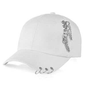 Personality Chain Hoop Baseball Cap, Adjustable