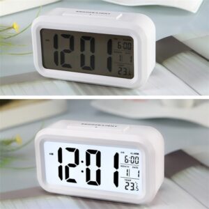 Temperature Type Lazy Snooze Alarm Mute Backlit Electronic Clock, Battery(White), Battery(Green), Battery(Black), Battery(Blue), Battery(Rose Red)