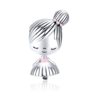 S925 Sterling Silver Little Girl Beaded DIY Bracelet Accessories