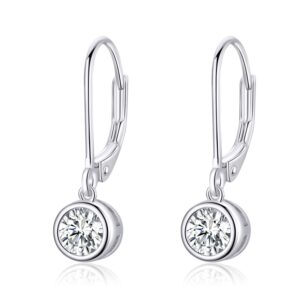 Sterling Silver S925 Earrings Simple Zircon Earrings