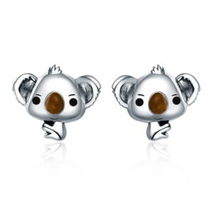 Koala Sterling Silver Ladies Gemstone Earrings