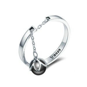 S925 Sterling Silver Open Pearl Ring