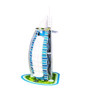 3 PCS 3D Puzzle Mini World Building Model Children Assembling Intellectual Toys, Burj Al Arab, Eiffel Tower, Empire State Building, Dutch Windmills, Mayan Pyramid, Notre Dame de Paris, Sydney Bridge, Sydney Opera House, Leaning Tower of Pisa...