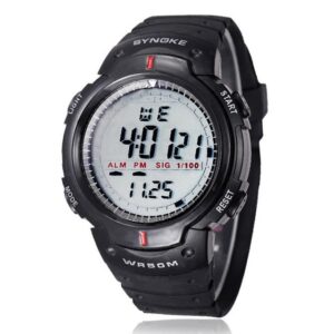 SYNOKE 61576 Life Waterproof LED Sports Watch for Men, Black, Gray