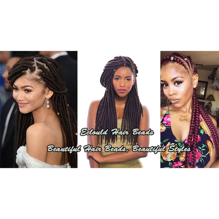 3 PCS Dreadlocks Aluminum Rice Beads Hair Accessories, Silver, Gold, Mixed - Image 3
