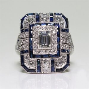 Luxury Square Women Crystal Zircon Engagement Ring, 10, 6, 7, 8, 9