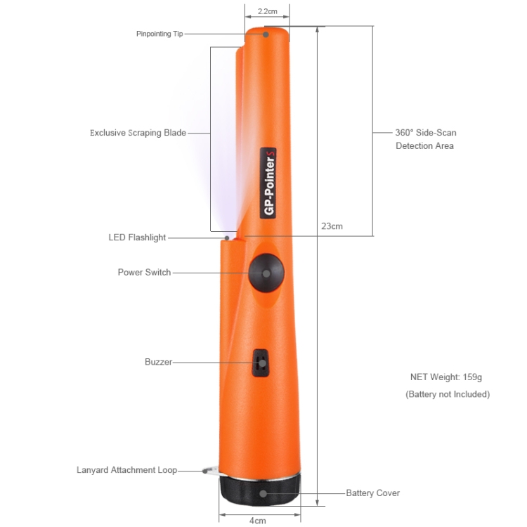 Metal Detector Gold DetectorPointer Pinpointing Random Package Delivery, Goint S Orange, Goint S Black, Goint S Green - Image 3