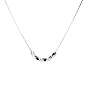 925 Sterling Silver Peas Necklace Rice Clavicle Chain