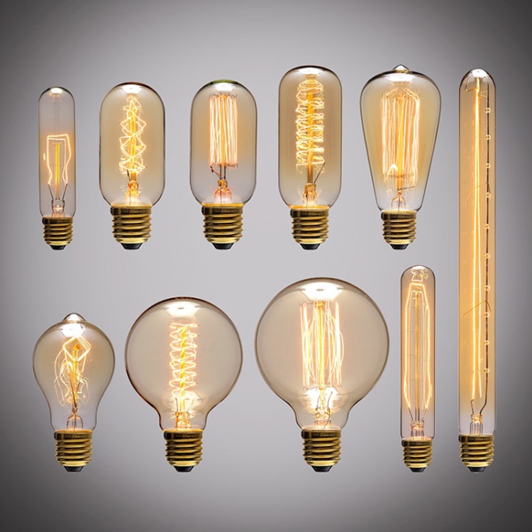 E27 40W Retro Edison Light Bulb Filament Vintage Ampoule Incandescent Bulb, AC 220V, A19 Spirai, G80 Spirai, G80 Filament, G95 Spirai, G95 Filament, ST64 Spirai, ST64 Christmas tree, ST64 Filament, T10 Filament, T185 Filament, T45 Spirai, T45 Filament - Image 2