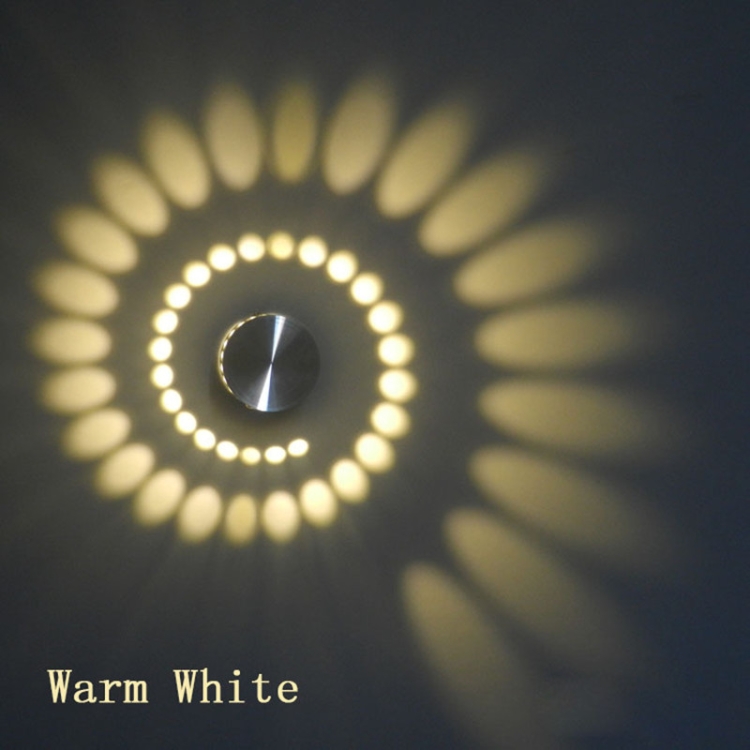 3W Modern Interior Creative Spiral Round Wall Lamp for Club, KTV, Corridor, Aisle, Background Wall Decoration Lamp, Recessed In, Wall Mounted - Image 4