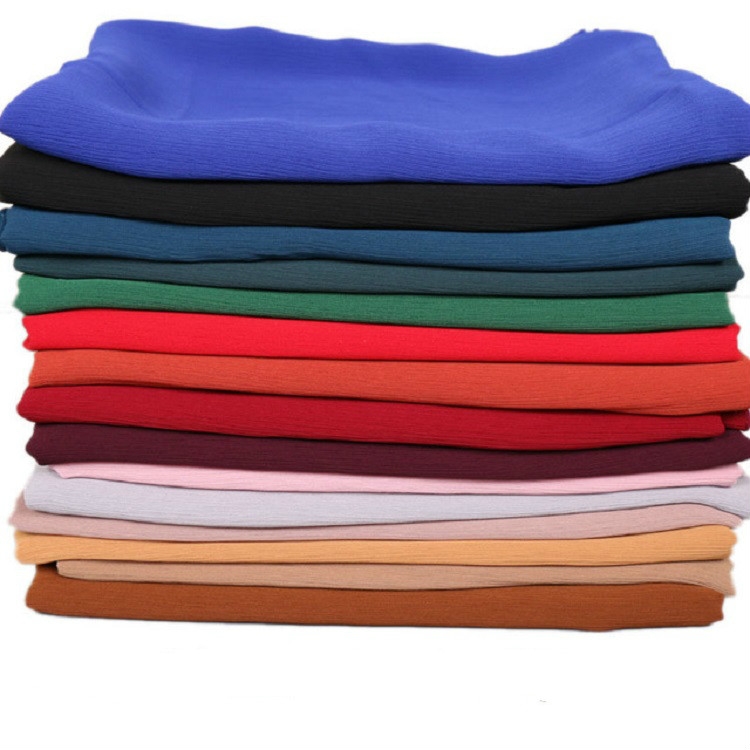 Women Solid Color Natural Fold Chiffon Shawl Scarf Turban, 180cm - Image 3