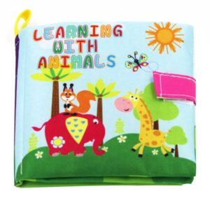 Baby Toys Infant Educational Soft Cloth Books, Animal, Geometry, Letter, Number