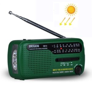 DE13 Hand-Cranked Power Full Band Solar Charging Emergency Outdoor Radio