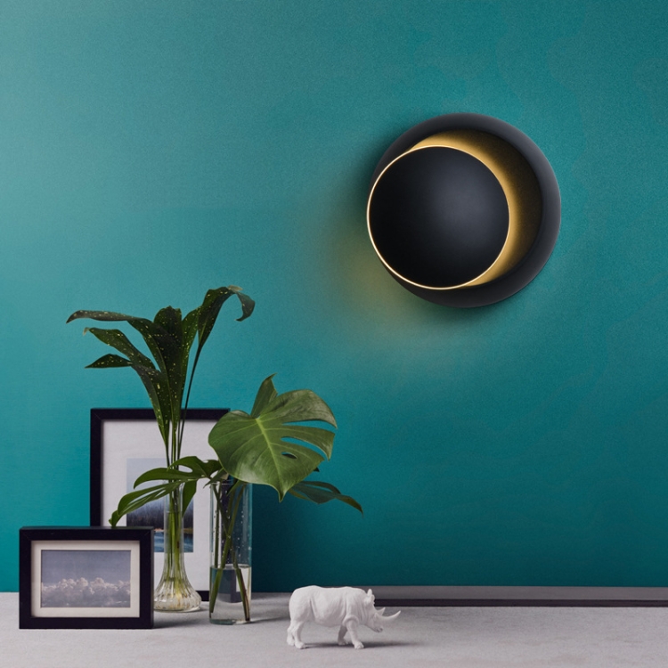 LED Wall Lamp 360 Degree Rotation Adjustable Bedside Light White Black Creative Wall Lamp Black Modern Aisle Round Lamp, Color Temperature:White/White, Color Temperature:White/Black, Color Temperature:Warm White/White, Color Temperature:Warm White/Blac... - Image 2
